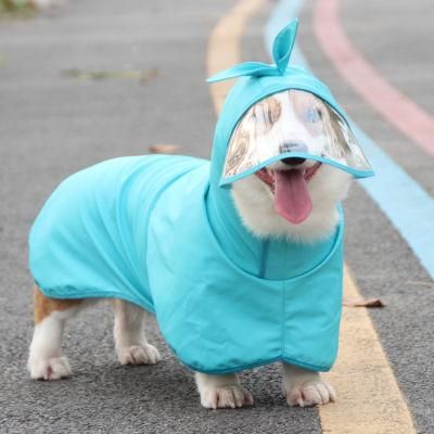 Dog Raincoat Gear Hooded Slicker Waterproof Packable Rain Coat Poncho for Dogs Pet