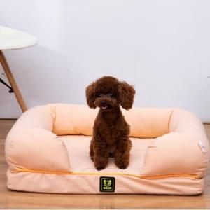 Luxury Sofa Bed Portable Dog Beds Washable Orthopedic Foldable Memory Foam Comfortable Dog Bed Tent