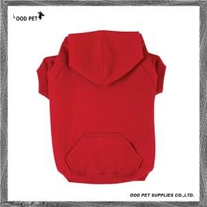 Fleece Plain Dog Hoodie Red Sph6001-3