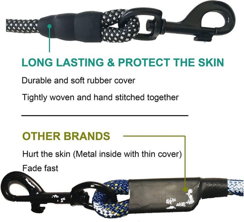Reflective Dog Leash Climbing Rope Dog Lead with Shock-Absorbing Bungee