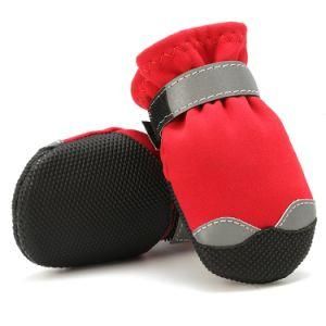 Red Warm Outdoor Hot Sale Slip-Proof Pet Waterproof Pet Dog Boots