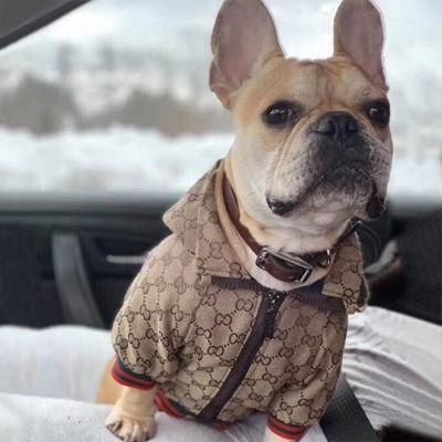High-End Luxury Brand Fashionable Dog Jacket Waterproof Zipper Dog Clothes Coat