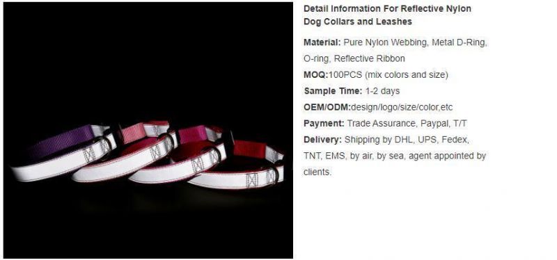Low MOQ Dog Accessories Pet Collars Newest Luxury Reflective Dog Collar and Leash Set