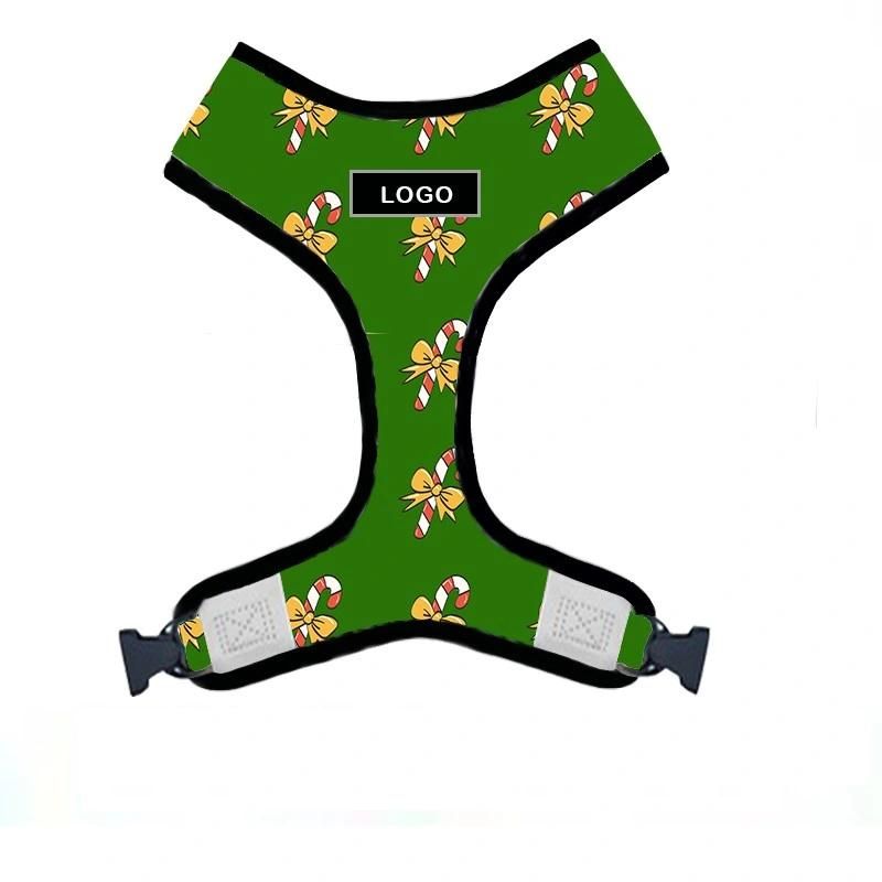 Christmas Customize with Collar Leash Adjustable Dog Harness