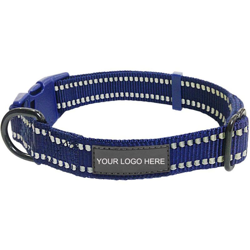 2019 Factory Wholesales Reflective Adjustable Classic Solid Color Dog Collar