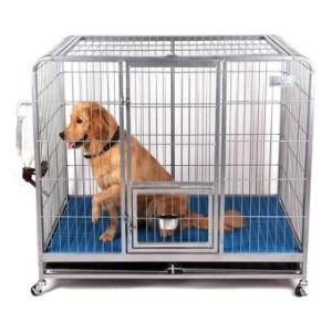 Top Quality Folding portable Dog Cage Double Door Dog Crate Chain Link Dog Cage