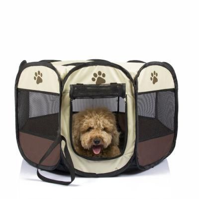 Outdoor Octagon Pet Foldable Tent Kennel Oxford Big Size Pet Cage Crate House for Dog Cat