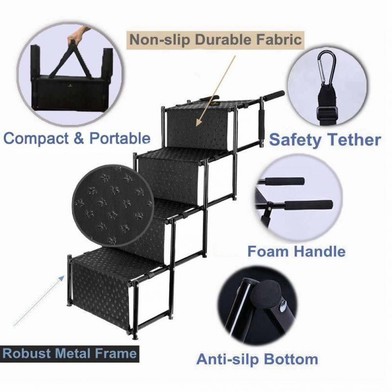 High Quality Durable Adjustable Portable Folding Dog Ramp Dog Stairs Pet Steps Pet Ramp Pet Stairs Dog Ladder