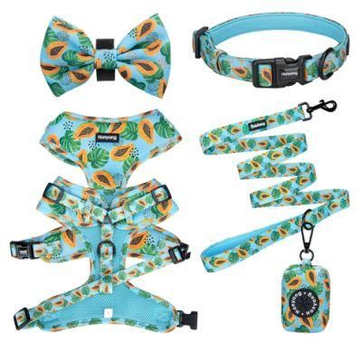 Upgrade Pet Supplies Comfortable Pet Harness Neck Adjustable Dog Harness with Matching Pet Collar and Leash