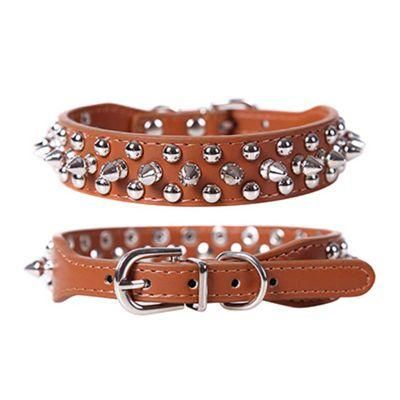 Factory Wholesale Collares De Perros Al Por Mayor PU Leather Plain Weave Material Collars for Pets