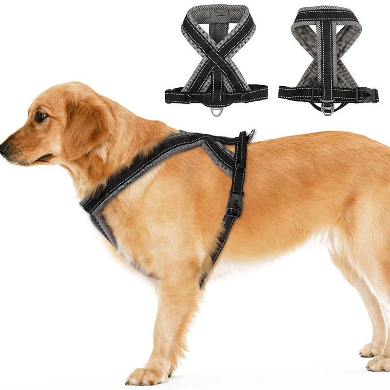 Soft Comfort Dog Harness Reflecting Fleece Large Pet Vest Harness with Handle