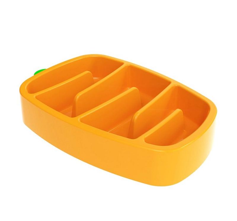 New Design! Carrot Shape Dog Food Bowl, Dog Slow Feeder Bowl