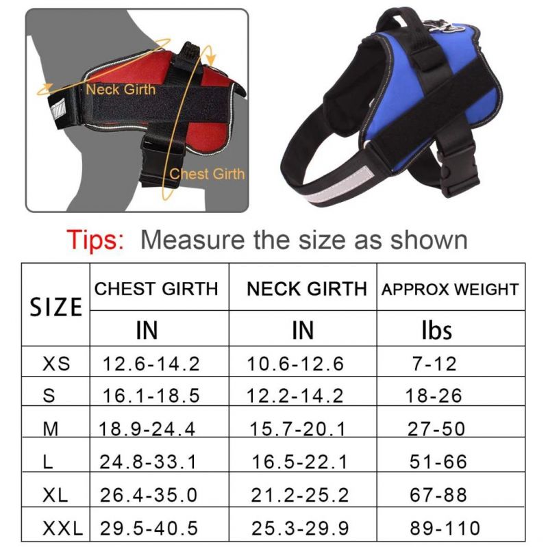 Adjustable Reflective Breathable Pet Harness with Handle