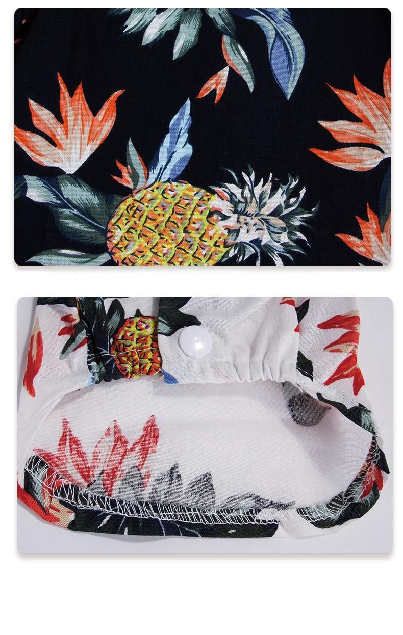 Spring and Summer Hawaiian Print Shirt Small and Medium Teddy Shiba Inu Pet Clothes