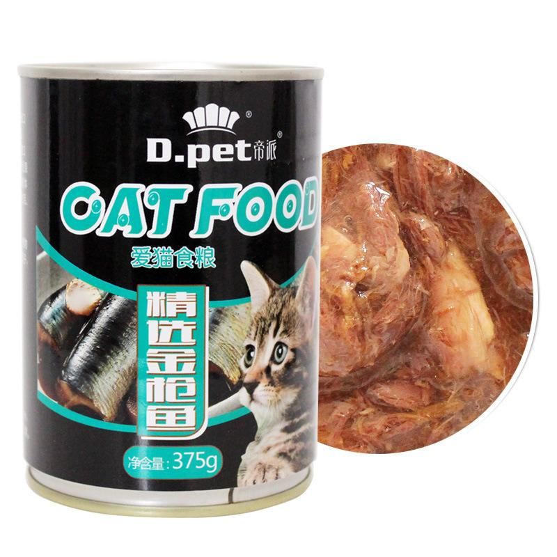 Pet Food Cat Canned Food 375g Tuna Chicken Eel Beef Cod Taste Cat Wet Food Cat Snacks