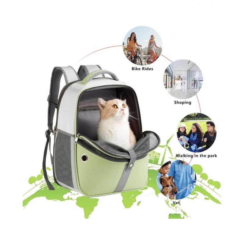 Pet Expandable Backpack Carrier Mesh Backpack Carrier for Small Dogs and Cats