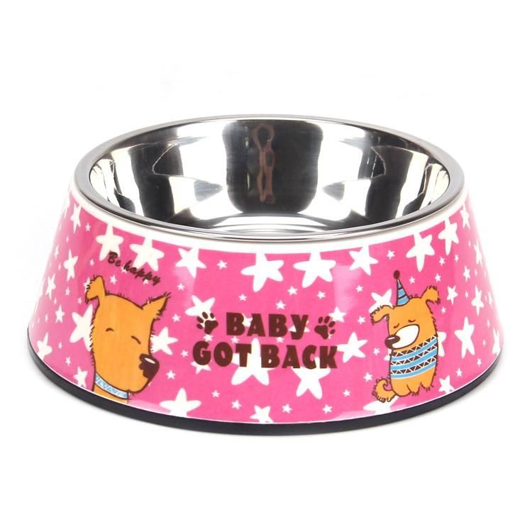 Wholesale Round Stainless Steel Slow Feed Pet Cat Dog Bowl