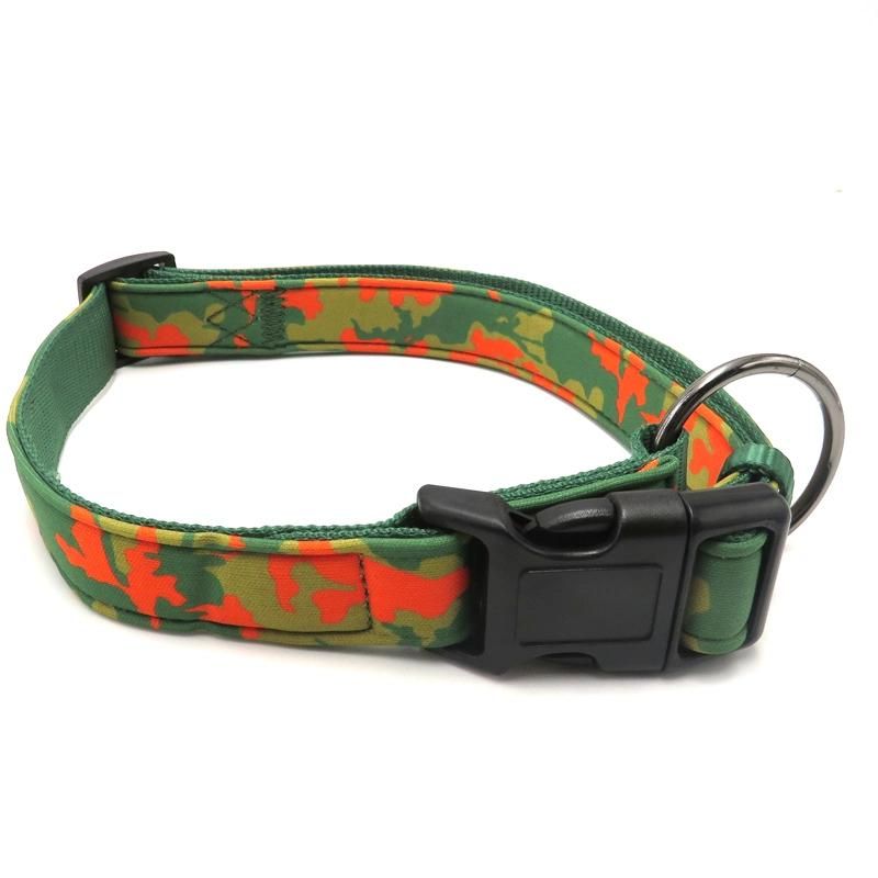 Custom Logo Design Pet Accessories Adjustable Wide Nylon Webbing Dog Collars