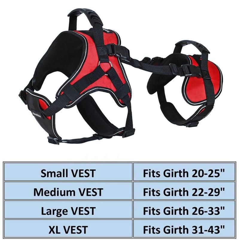 Multi-Functional Full-Body Lifting Dog Harness Vest, Designed for Front-Only, Rear-Only or Full-Body Dog Lifting