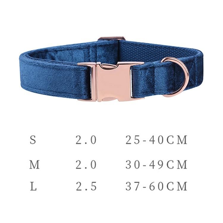 Velvet Suede Pet Collar Cotton Webbing Dog Collar