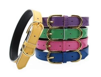 2022 Wholesale OEM Manufacturer Luxury Fashionable Personal Logo PU Leather Waterproof Dog Collar