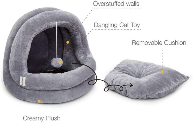 Cat Bed for Indoor Cats Machine Washable Cat Beds