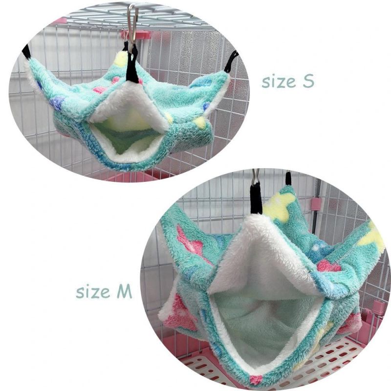 Pet Hammock Double Layer Winter Warm Chinchilla Squirrel Hanging Nest