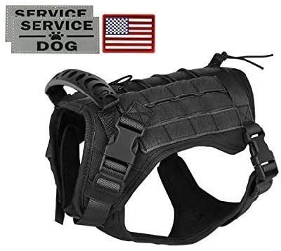 Tactical Service Dog Vest Harness Outdoor Training Handle Water-Resistant Dog Harness