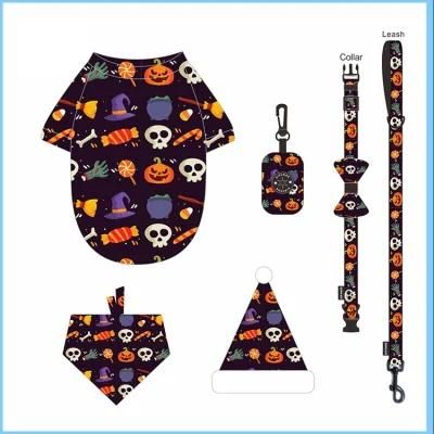 Custom Halloween Pet Clothing Harness Set for Dog