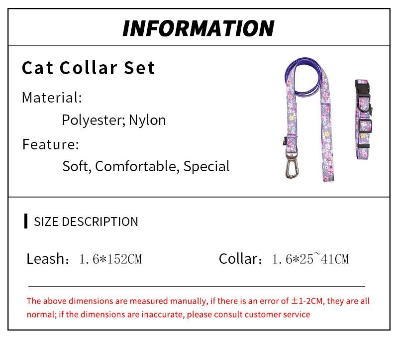 Custom Brand Name Outdoor Dog Collar Classic Type Pet Collars for Dogs and Cats with Leash