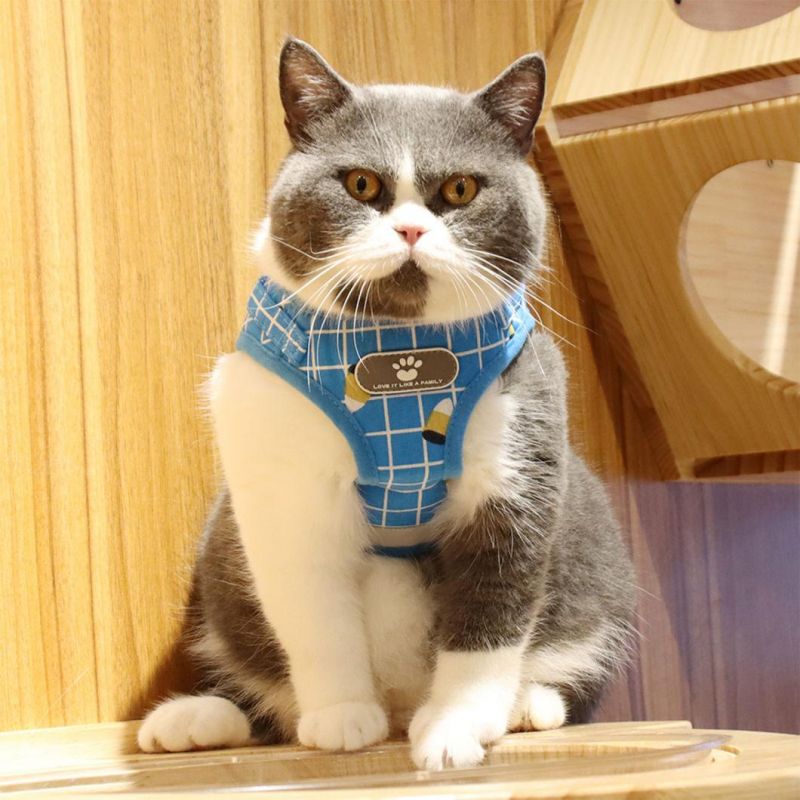 Pure Plaid Breathable Pet Harness Dog Vest