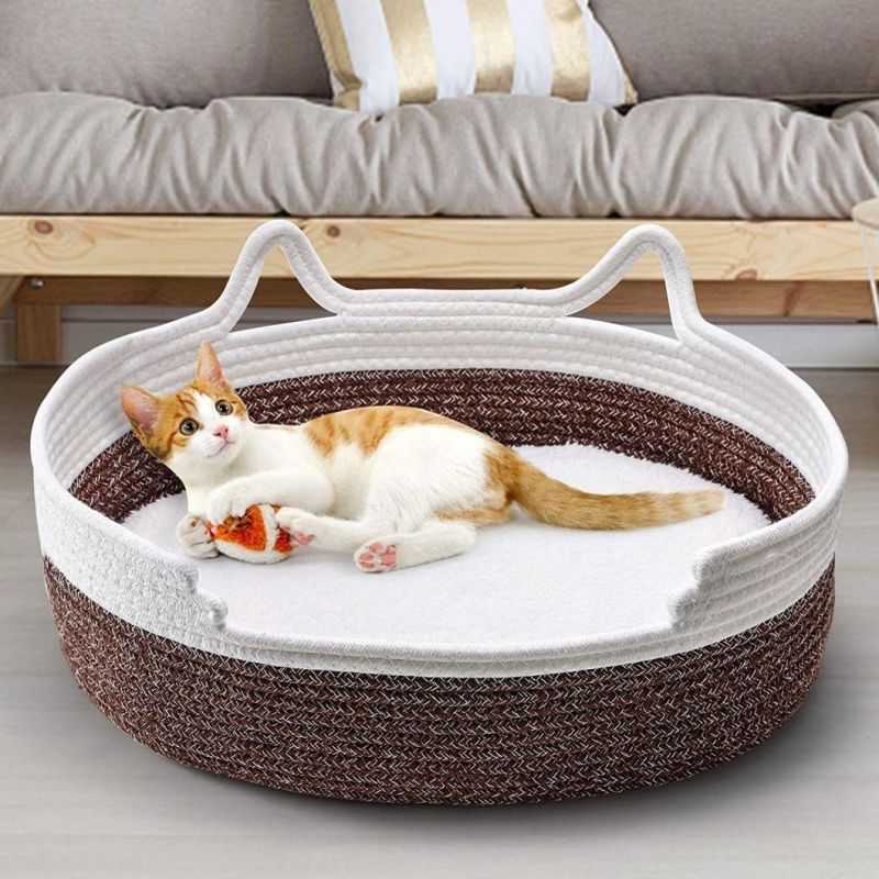 Victoria Small Cute Cat Bed with Soft Cushion