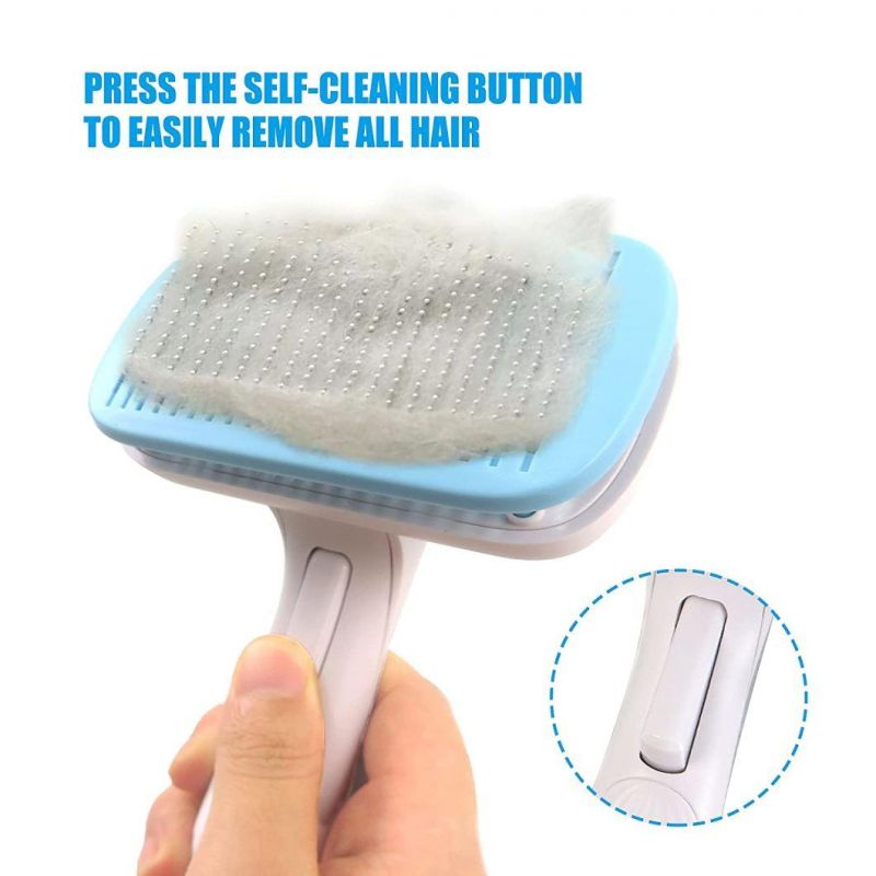 Pets Grooming Pet Hair Remover Brush Auto-Clean Dog Cat Hair Brush