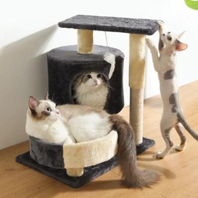 Manufacturer Wholesale Pet Toy Multi-Level Simons Cat Plush Condo Tower Scratcher Toy Large Cat Tree House