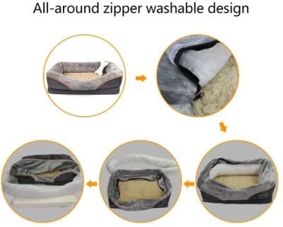 Removable Cover Dog Memory Foam Bed