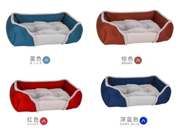 Wholesale Super Soft Fabric Removable Cover Bolster Dog Bed Price Cushion Pet Furniture Accessories Home Products Pets Cat Sleeping Bed Sofa Supply