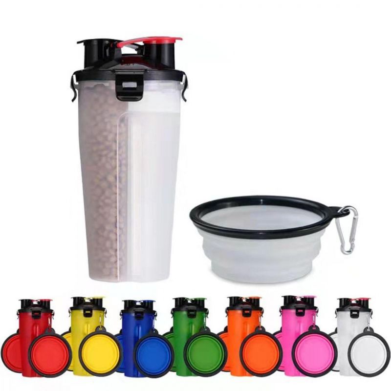 Dog Travel Water Bottle Bowl Collapsible Dog Bowls for Walking Hiking Travelling