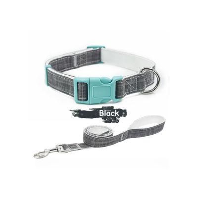 Custom Design Soft Neoprene Padded Adjustable Pattern Cute Sublimation Heat Transfer Polyester Dog Collar Leash