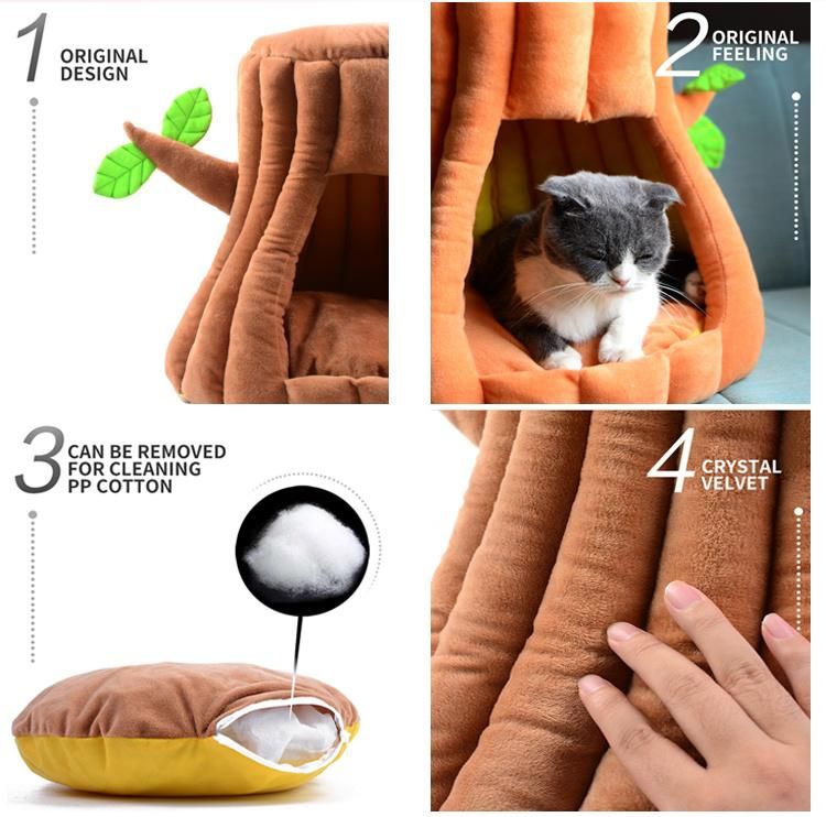 Comfortable Pet Bed Warm Pet Nest Tree Shape Pet Bed Dog Pet Dog Cat Products Cat House Pet Sofa