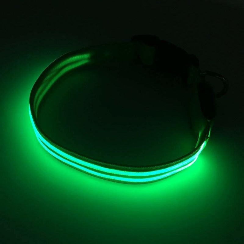 Factory Wholesale Dog Cat Safety Glow Flashing LED Pet Collar