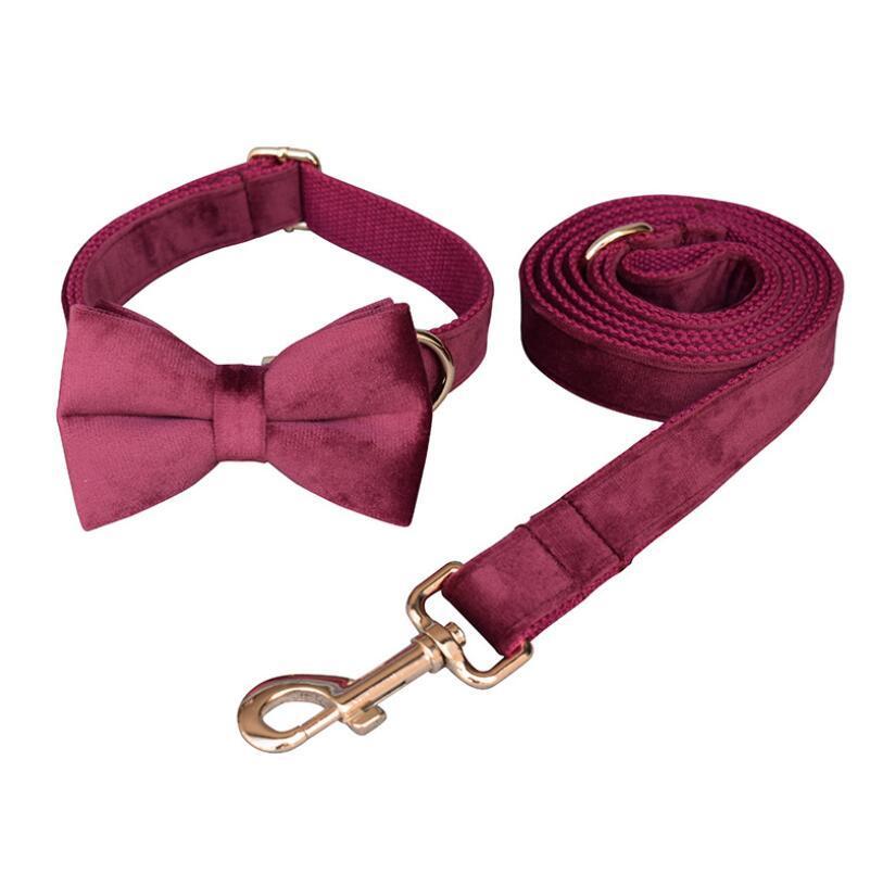 Soft & Comfy Velvet Dog Collar and Leash Set