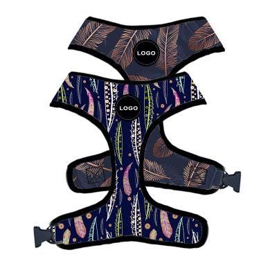 High Quality Adjustable Neoprene Training Custom Cotton Printed Soft Pet Dog Harness Custom Pet Harness/Factory Price
