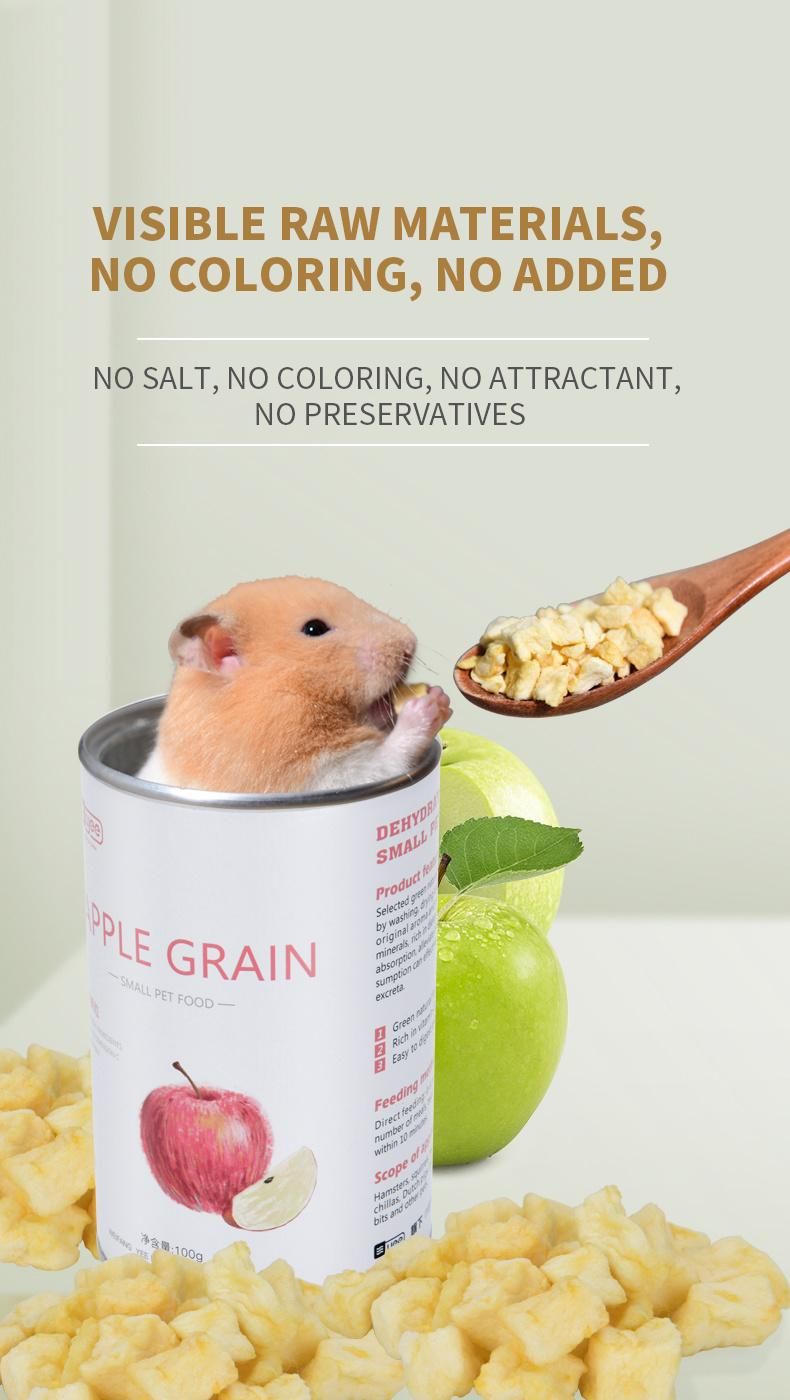 Yee Pet Food Freeze Dried Apple Hamster Nutrition Pet Snack