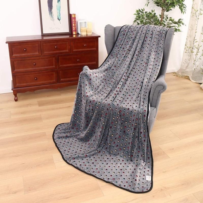 Wholesale Multi-Fuctional Throw Durable Portable Waterproof Anti Biting/Bite-Resistant Sleeping Fleece Pet Blanket Suitable for Cats and Small/Medium Dogs