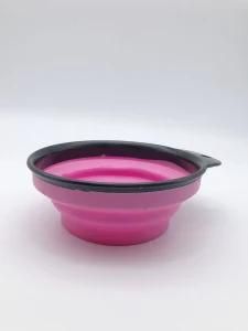 New Design Portable Travel Collapsible Foldable Durable Silicone Pet Dog Bowl for Food &amp; Water