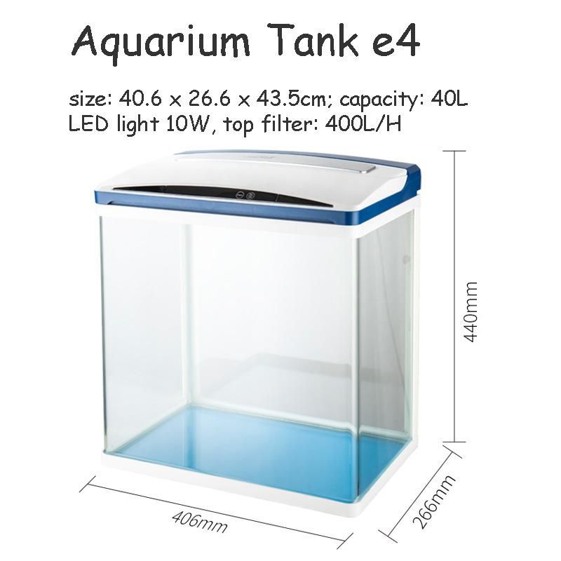 10-Gallon Curved Glass Tank Kit with Time Displayed
