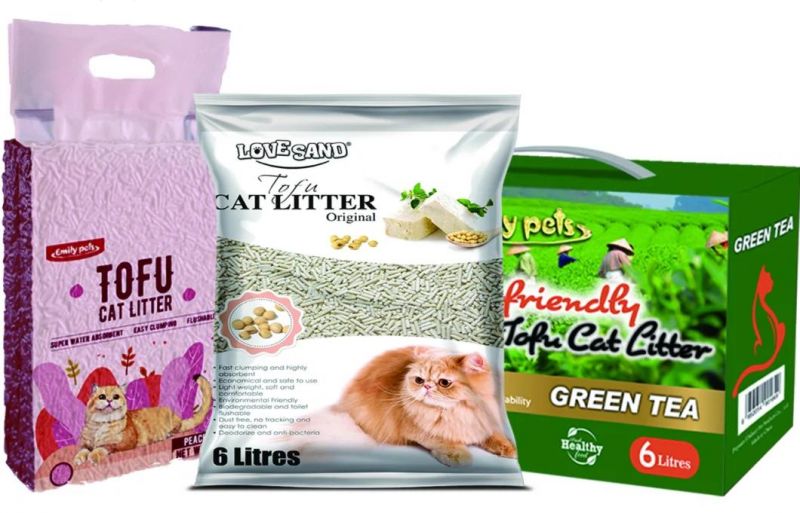 Emily Pets Factory Supply Natural Clumping Plant Tofu Cat Litter