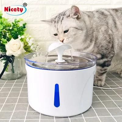 2021 New Smart Pet Automatic Water Dispenser Drinking Fountain LED Stainless Steel Dog Waterer Cat Water Fountain