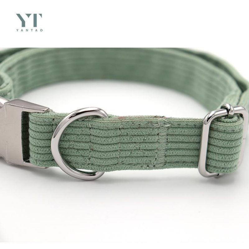 Instagram Hot Selling Luxury Corduroy Dog Collars Custom Colors Corduroy Dog Collar