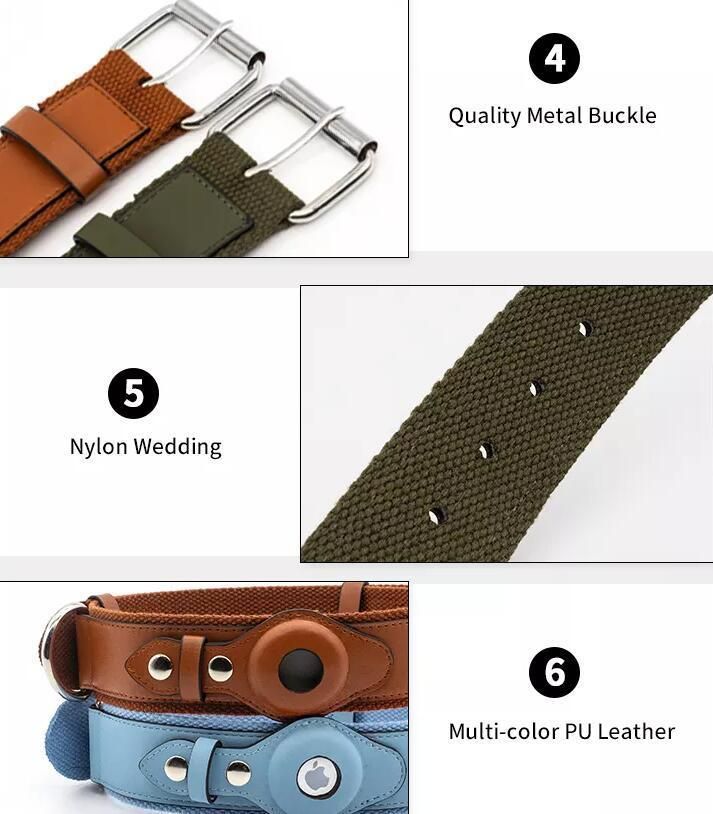 Airtag Dog Collar Holder Adjustable Air Tag Dog Collar Holder Fits Small Medium and Large Dogs